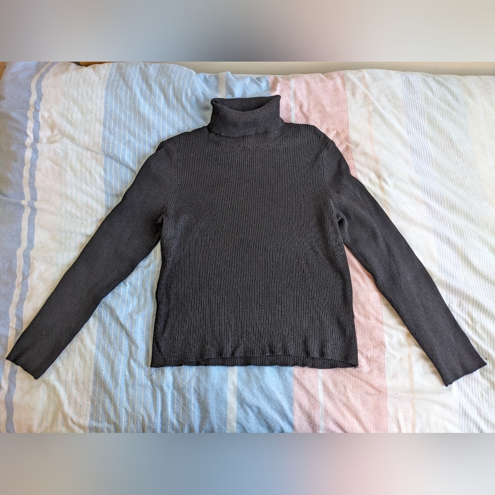 Black Turtleneck Sweater - Picture 2 of 8